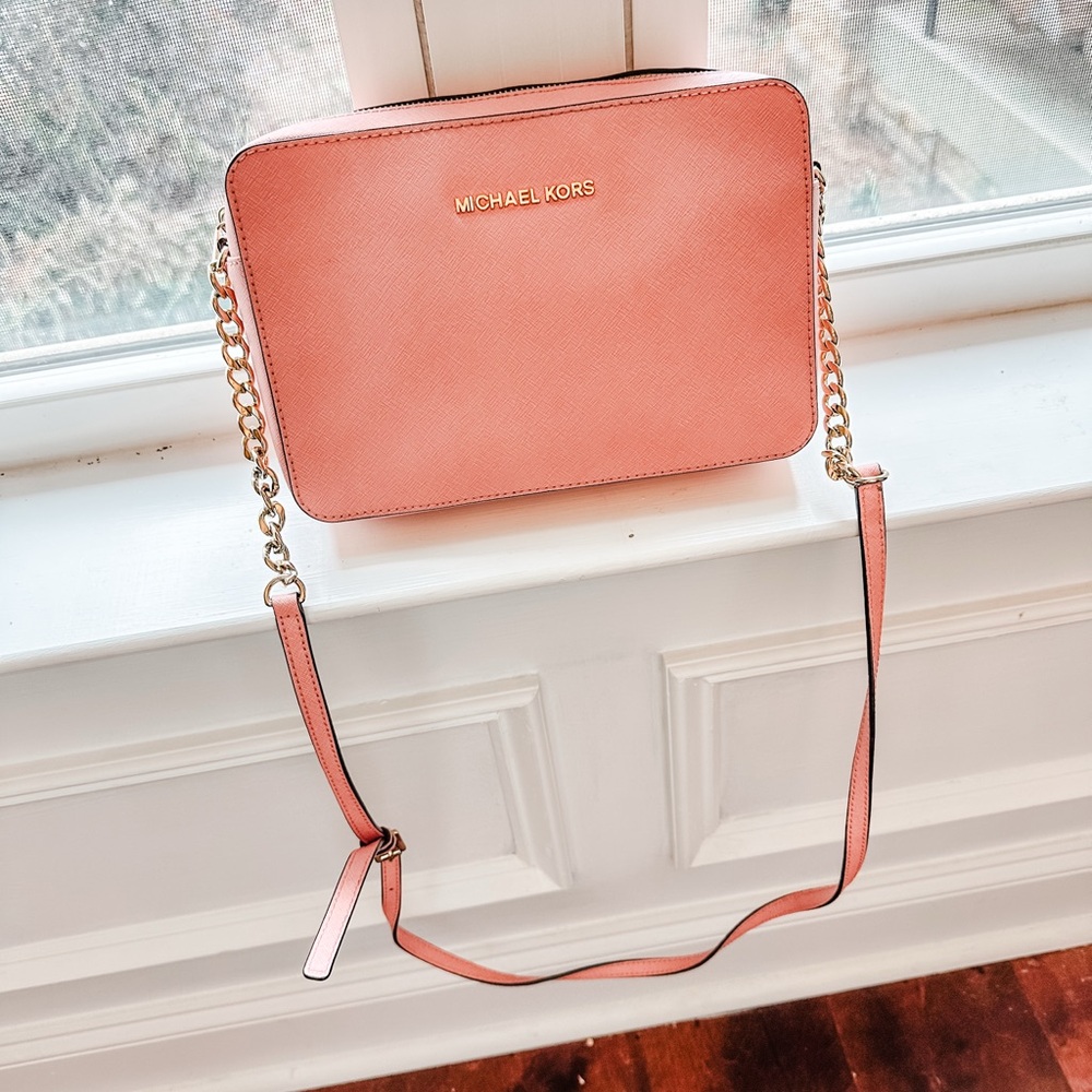 Michael Kors Pink Crossbody Bag with Chain